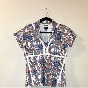 SOLD Adidas Climacool Floral Golf Polo Small